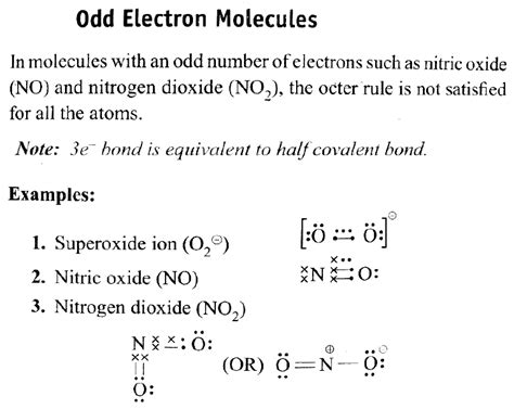 odd electron molecules examples|Examples for Odd.